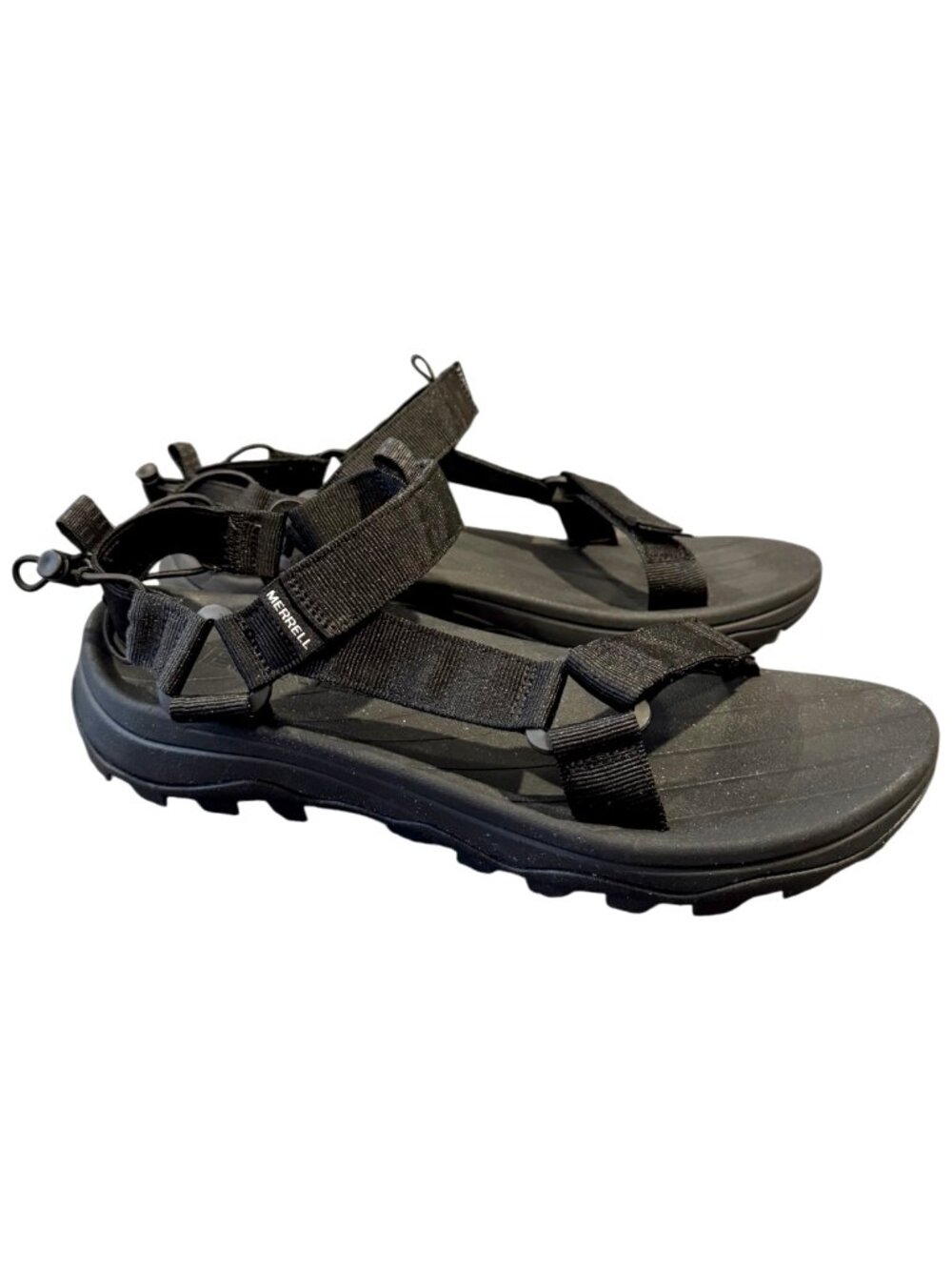 Merrell Speed Fusion Web Sport Sandals Men’s 11 Black Hiking Trail Outdoor EUC